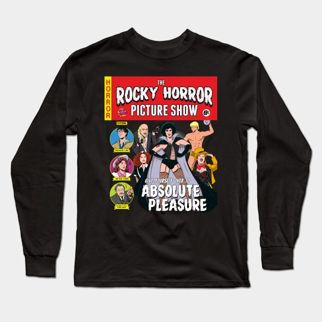 Rocky Horror Picture Show Comic Book Long Sleeve T-Shirt by Artbycheyne